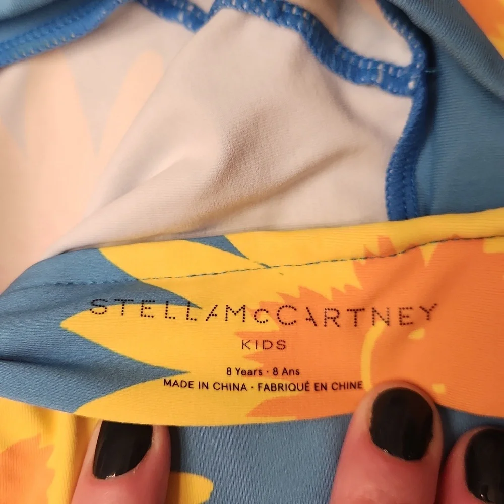 Girls Stella McCartney Kids One Piece Sunflower Swimsuit - Picture 2 of 3